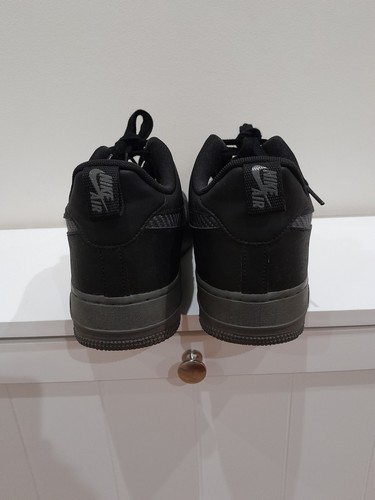 Size 11 Nike Air Force 1 '07 LV8 J22 Black Carbon Fiber Iron Grey DR0155-002 - Photo 4/7