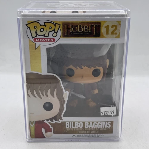 Funko POP! #12 BILBO BAGGINS The Hobbit An Unexpected Journey RARE & Hard Case