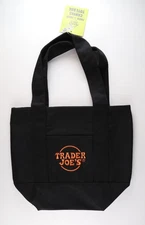 New 2025 Trader Joe's Mini Trick Treat Canvas Tote Bag - Black Bag