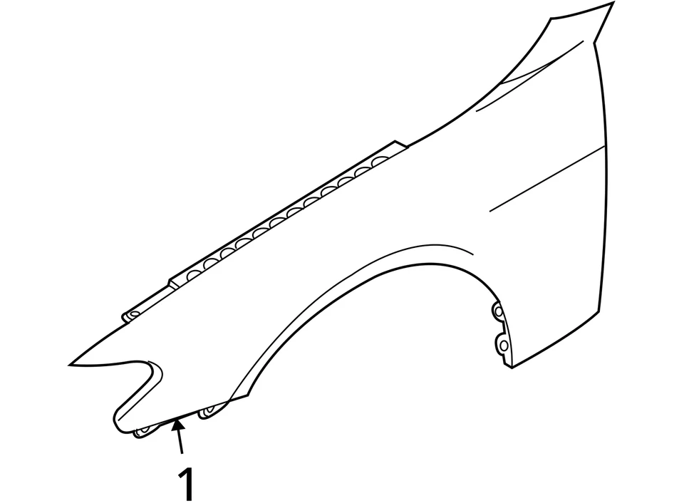 2002-2005 Bmw 745i Passenger Fender U6K2O - Image 3 of 3