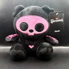 Skelanimals Dax Dog Plush Black Pink Hasbro Ruz NWT Goth Emo Skeleton NWT