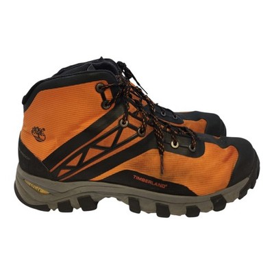 Timberland Waterproof Hiking Boots Mens 11.5M Orange Black Outdoor Trail