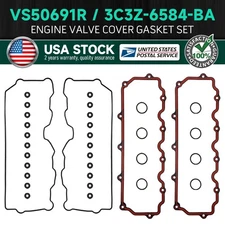 Valve Cover Gasket Set Fit OEM 3C3Z6584BA, 3C3Z6584AA, VS50691R, VS50395,VS50742