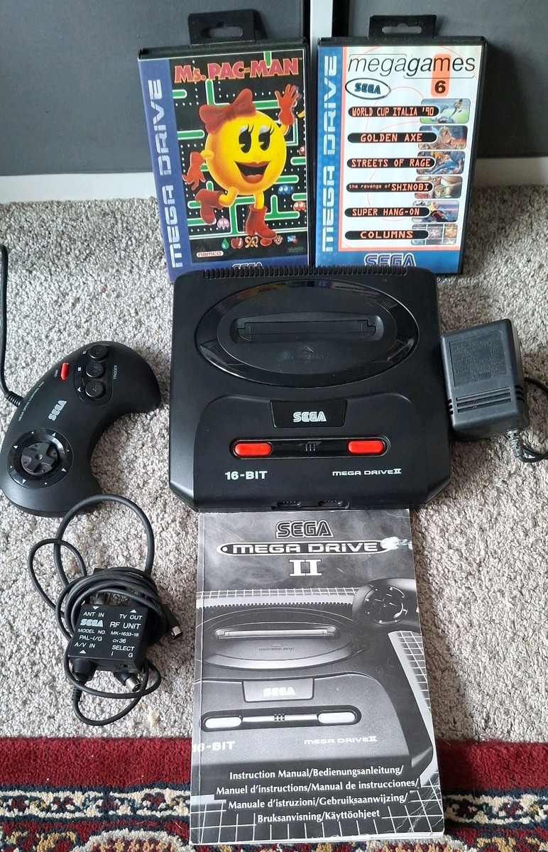 Sega Mega Drive 16 Bit Console Control Games Pac Man Retro