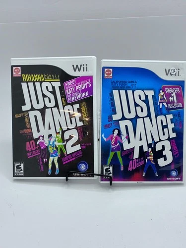 Just Dance 2 & 3 Wii Video Game Lot Ubisoft E10+ Dance Party Rhythm
