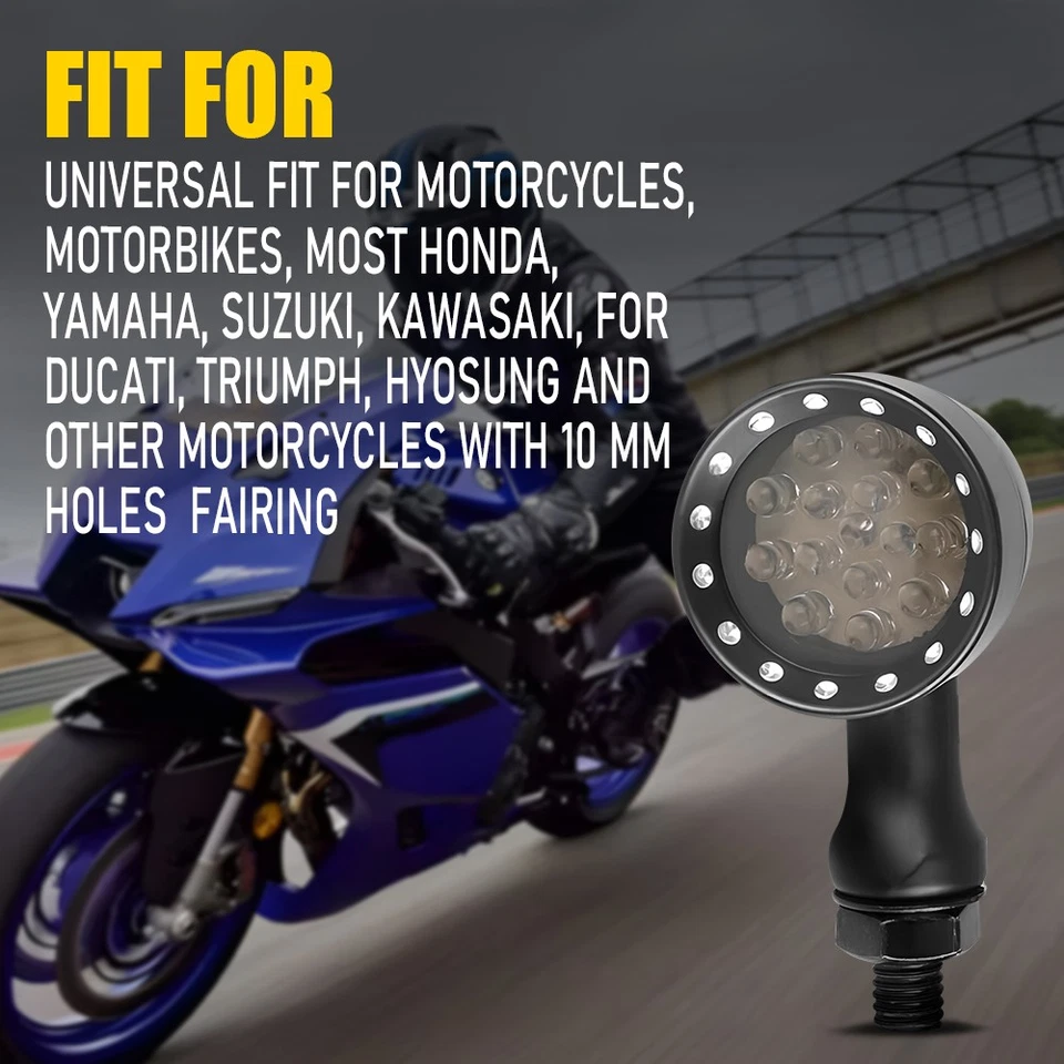 Luz ámbar intermitente LED para motocicleta Harley Sportster XL 1200 883 Foto 2 de 4