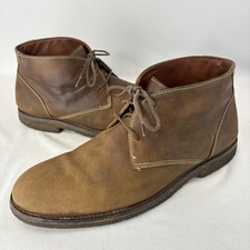 Johnston And Murphy Copeland Brown Leather Chukka Ankle Boots Size 10 M 25-1870