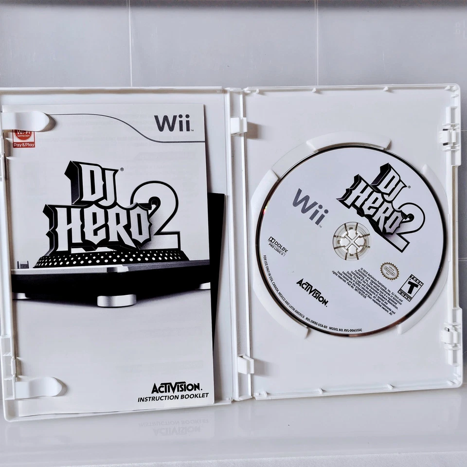DJ Hero 1 & 2 Wii Game Bundle Lot CIB Complete Manuals Activision Music Party - Image 3 of 3