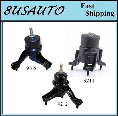 3PCS MOTOR & TRANS MOUNT FIT 2004-2006 Toyota Solara 2.4L - Automatic Trans