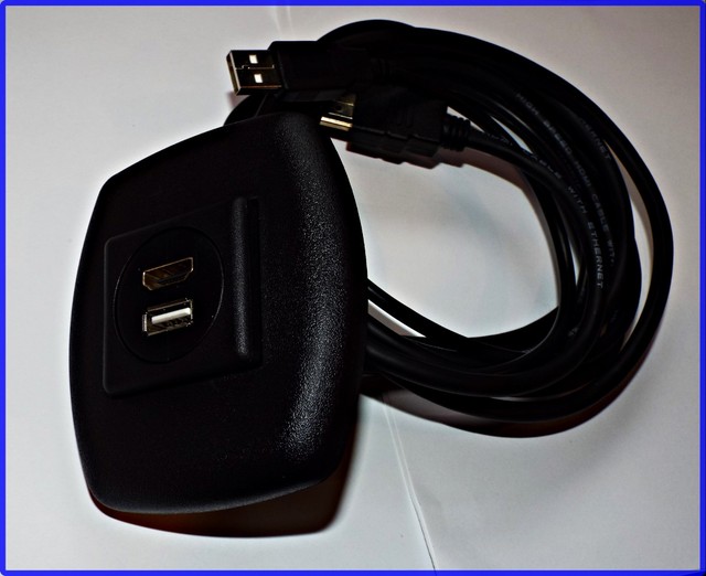 6' USB HDMI EXTENSION CABLE W/ SNAP ON BEZEL HIGH SPEED CABLE RV W