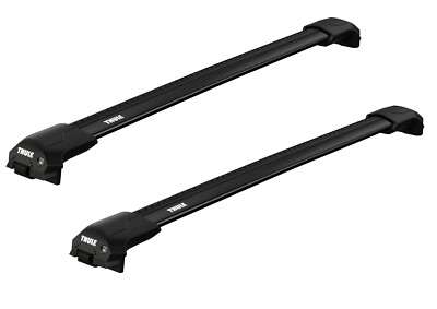 Thule Roof Rack Edge Raised Rail WingBar Edge Black for Fiat Panda 4X4 Sch...