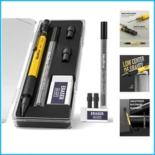 Heavy Duty 1.3mm Mechanical Pencil Set with Eraser & Case - Perfect for Outdoors