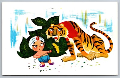 Sambo's Restaurant Picture Series Tiger in Little Red Jacket 1975 Postcard N426