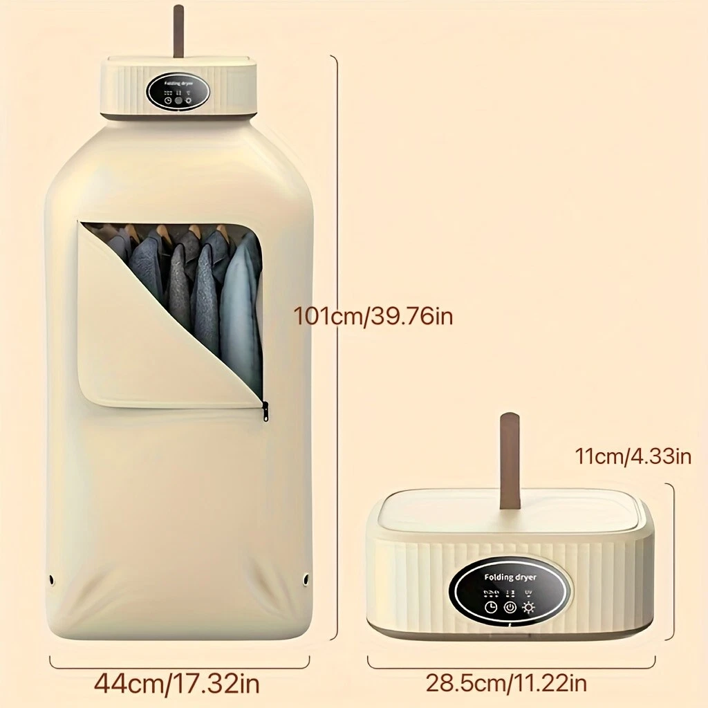 600W Electric Portable Clothes Dryer Folding Dryer Machine For Apartment Dorm US - Picture 4 of 17