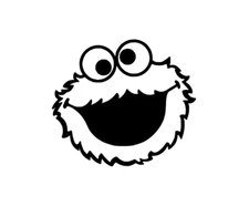 Cookie Monster Vinyl Decal Sticker -Multiple Colors & Sizes- FREE SHIPPING