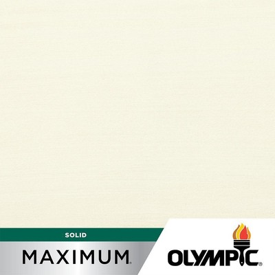 Olympic Exterior Stain/Sealant 5 Gal. Water-Based Low Temp Solid Color White