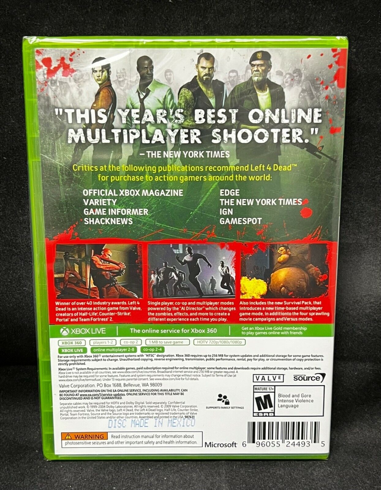 Left 4 Dead 2 Xbox 360 Xbox One Zombies Survival - Brand New - Free  Shipping!