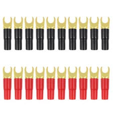 10 Pairs 8GA Spade Terminal Spade Fork Adapters Connectors Plugs Barrier Spades