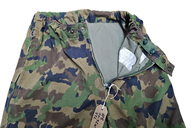 Genuine Swiss Taz 90 Woodland Camo Combat Over Trousers 40 30-32W
