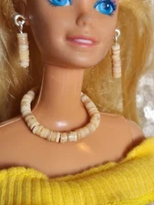 Heishi Shell Necklace & Earrings Set for Barbie & Other 11-12" Dolls 1:6
