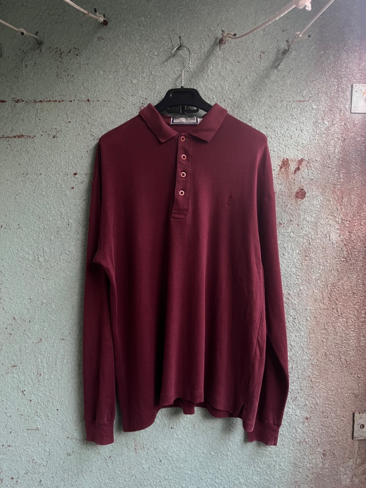 Polo da uomo YSL Yves Saint Laurent Diffusion manica lunga da uomo grande