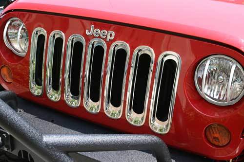 Enjoliveur de calandre chromé pour Jeep Wrangler JK en plastique ABS