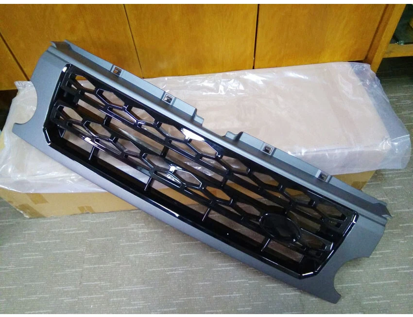 Malla de parachoques de rejilla delantera gris negra para Land Rover Discovery 3 LR3 2005-2009 Foto 2 de 4