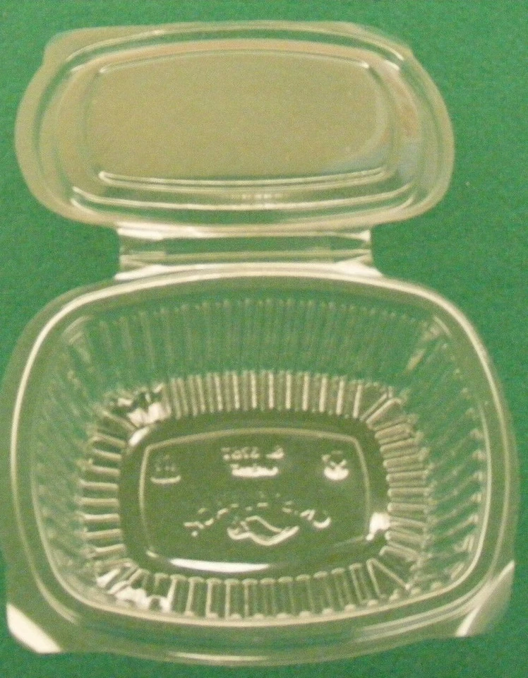 100 VASCHETTE DI PLASTICA OVALI ALIMENTI GR. 375 CONTENITORI TRASPARENTE TERMOPL - Immagine 2 di 2