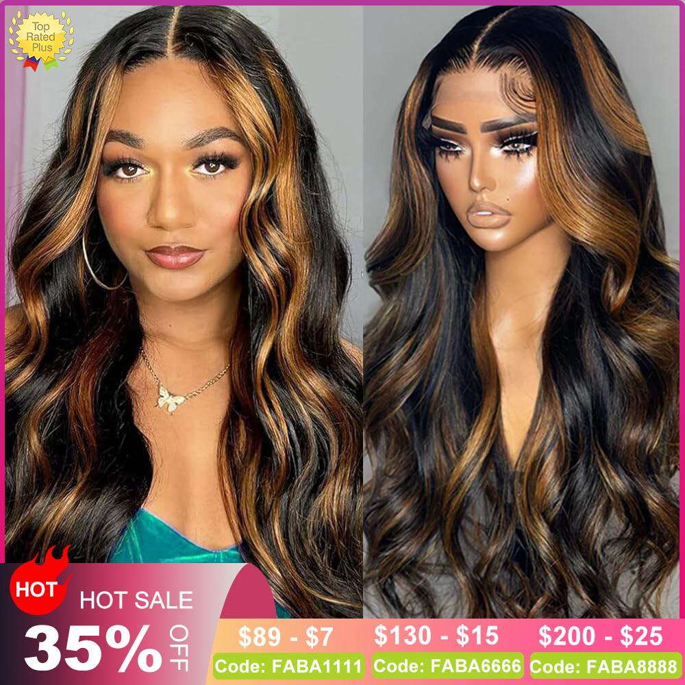 Ombre Wigs Human Hair Pre Plucked Body Wave 1B/30 13x4  display picture 3