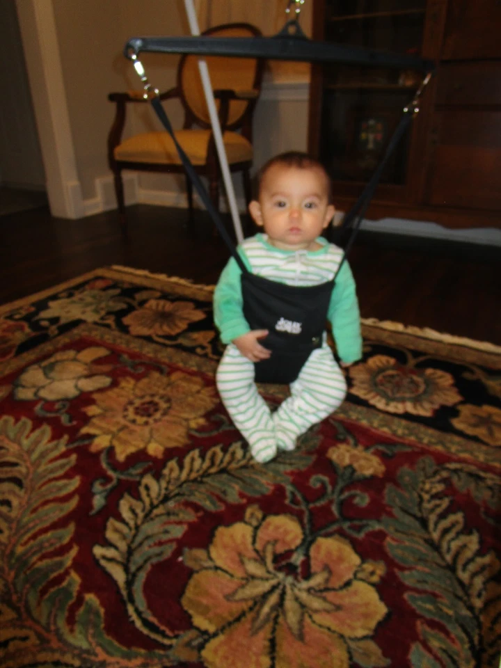 Jolly Jumper Ejercitador para Bebé con Soporte Portátil en Blanco Baby Jumper Infantil Foto 4 de 4