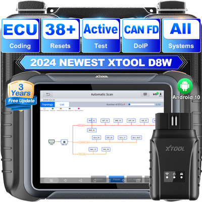 XTOOL D8W Full System Diagnostics E/CU Coding Active Tests Pre/Post Scan Scanner