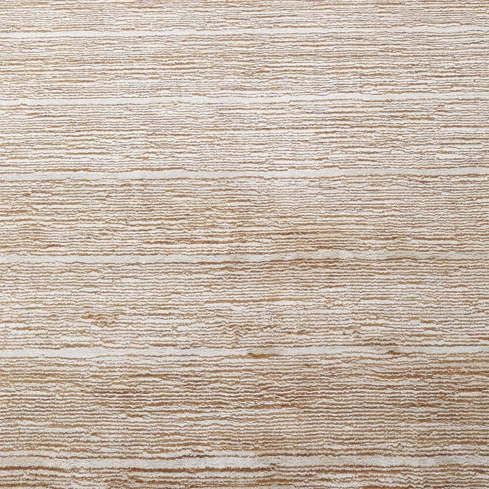 Alfombra de mezcla de seda con telar anudada a mano dorada maciza blanca BBH Homes BBLSM111 Foto 4 de 4