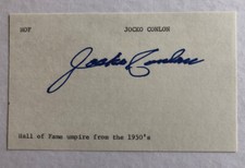 Jocko Conlon Signed Autographed 3x5 Index Card JSA