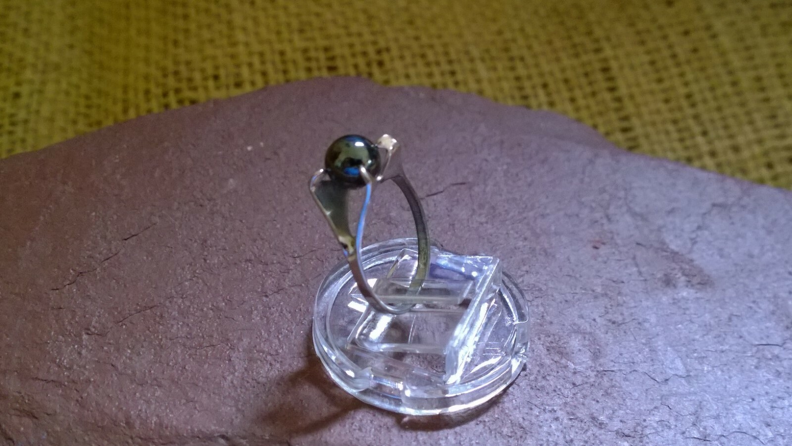 Sterling Silver Hematite Sphere Ring - image 6