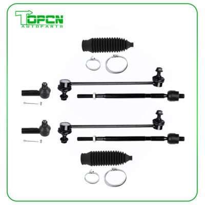 8pc Front Tie Rod Ends Sway Bars Bellow Boots For 2007-2011 2012 2013 Suzuki SX4