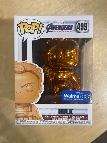 Funko POP ! Hulk #499 Marvel Avengers Endgame Orange Chrome