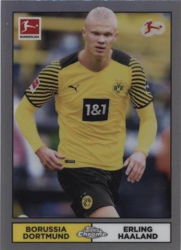 ERLING HAALAND 2019 TOPPS CHROME BUNDESLIGA ROOKIE CARD #72 PSA 10