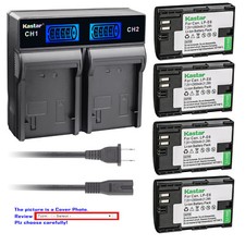 Kastar Battery LCD Rapid Dual Charger for Canon LP-E6 LC-E6 Canon EOS 7D Mark II