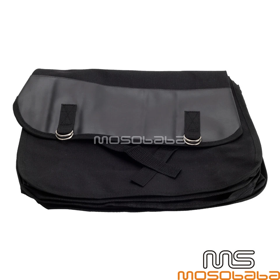 Rear Saddlebag Large Capacity Canvas Tool Bags For Suzuki Honda Kawasaki Vulcan - Image 3 of 4