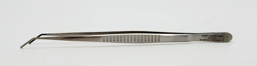 Jarit 320-107 Cardio-Grip DeBakey Vascular Forceps Standard 2mm Angled 9-1/4" - Picture 2 of 4
