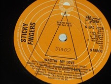 Sticky Finger:     Wasting My Love    PROMO  7"   Near Mint