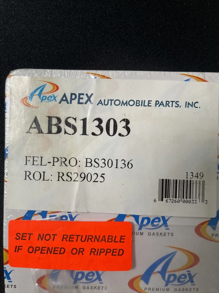 Kit ABS1303 APEX cigüeñal sello trasero nuevo para furgoneta Econoline Country Custom E150 Foto 2 de 4
