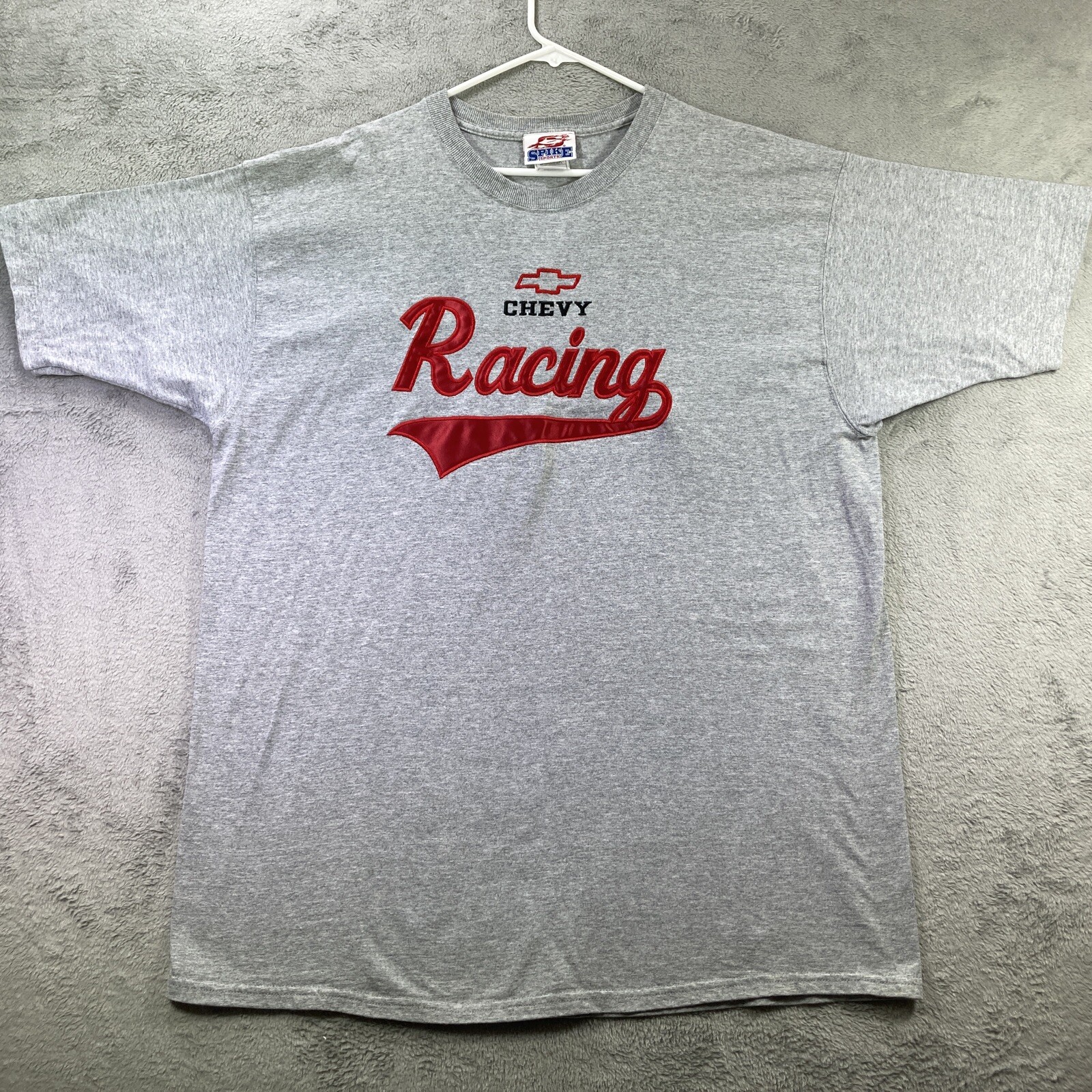 ALTRA Camicia Vintage Chevy Racing Uomo 2XL XXL Grigio Y2K Ricamata Cucita Grafica Tee