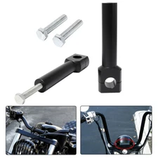 Motorcycle 7/8'' Handlebar Risers Clamps Handle Bar Mount Black For Harley Honda