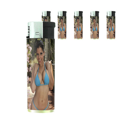 Hawaiian Pin Up Girls D3 Lighters Set of 5 Electronic Refillable Butane 