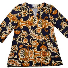 Jude Connally Floral Paisley Top Womens Size Small Made In The USA