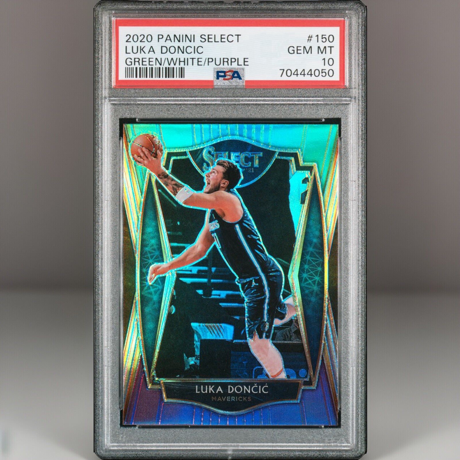 2020-21 Select Premier Luka Doncic PSA 10 Gem Mint Pop Low Green White Purple