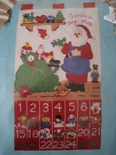 Bucilla Felt Applique Christmas ADVENT CALENDAR Craft Kit,SANTA'S WORKSHOP,82852