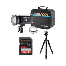 Westcott FJ400 400Ws Strobe AC/DC Battery Bundle 64GB Card Tripod PRO