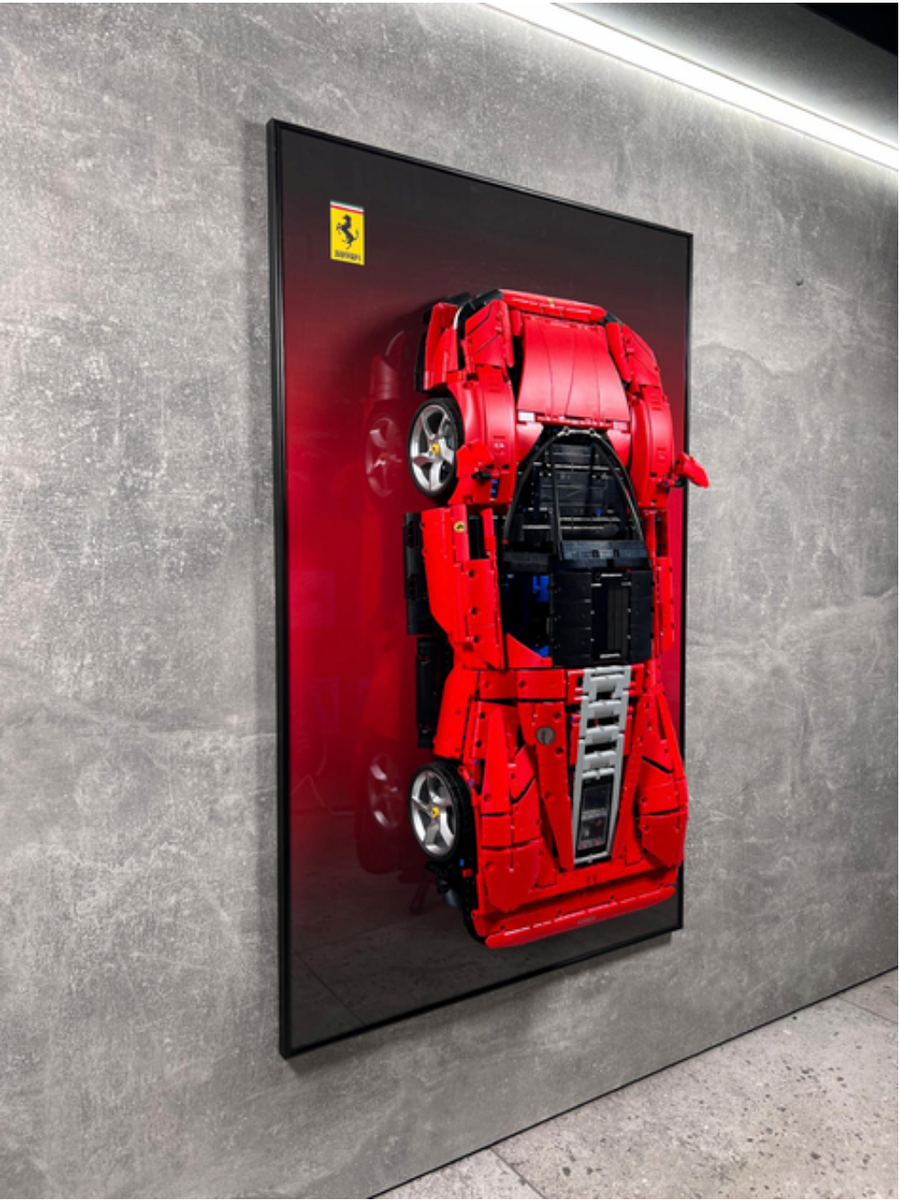 LEGO Art Wall Holder Frame 80x50 cm. for LEGO Technic Ferrari